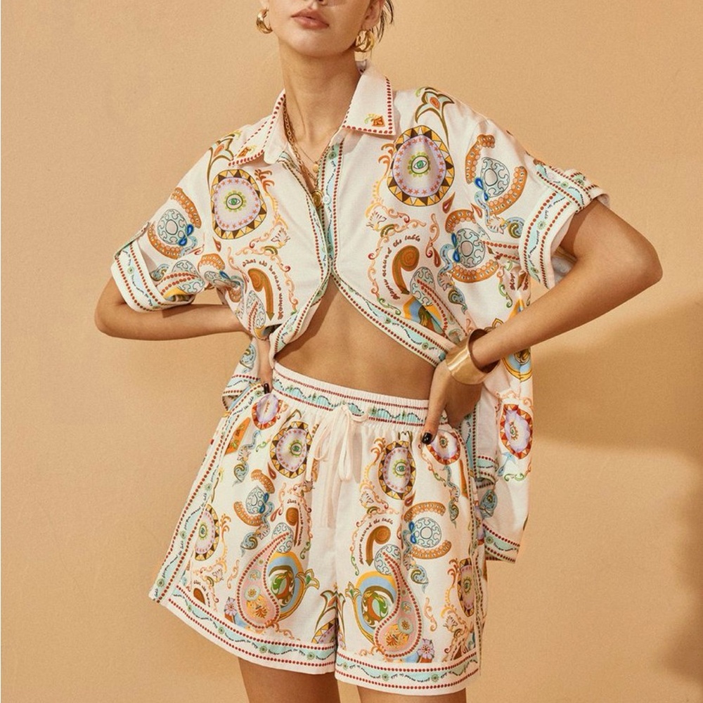 Commense Paisley Print Women Shorts - Multicolor
